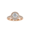 SKU: 0070 (14K) The Infinite Sparkle Halo Ring in Rose Gold.