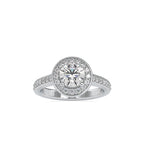 SKU: 0070 (14K) The Infinite Sparkle Halo Ring in Rose Gold.