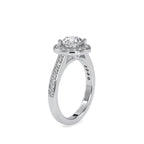 SKU: 0070 (18K) The Infinite Sparkle Halo Ring in Rose Gold.