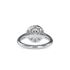 SKU: 0071 (14K) Round Radiance Halo Ring In Rose Gold.