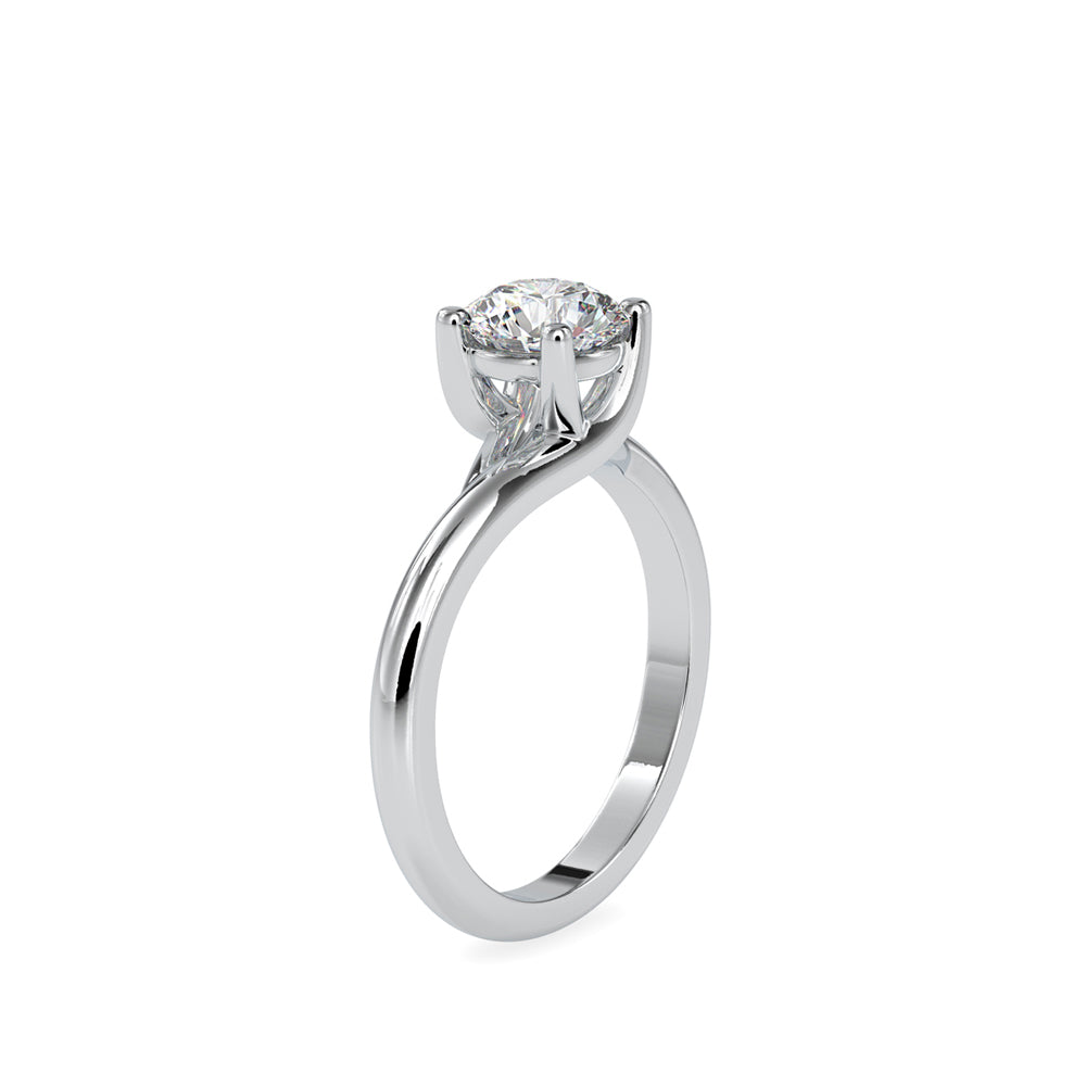 SKU: 0072 (18K) Classic Solitaire Ring With a Modern Twist in Rose Gold.