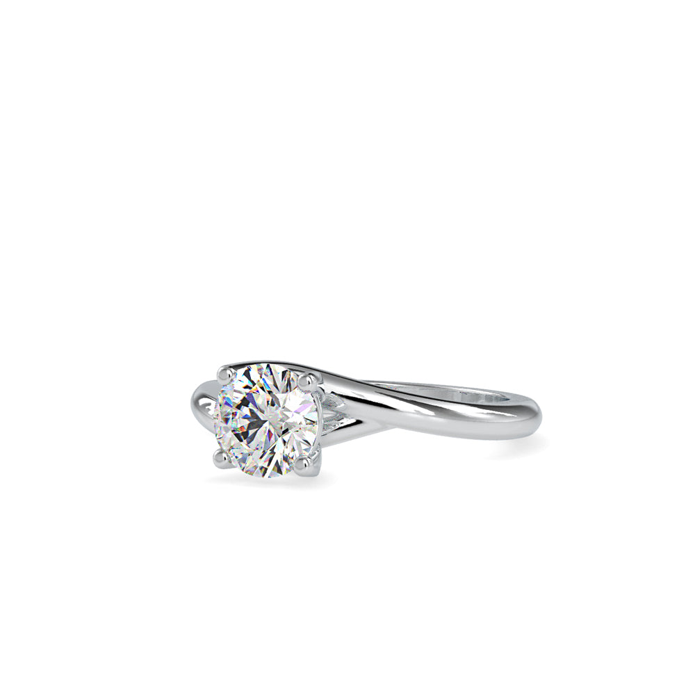 SKU: 0072 (18K) Classic Solitaire Ring With a Modern Twist in Rose Gold.