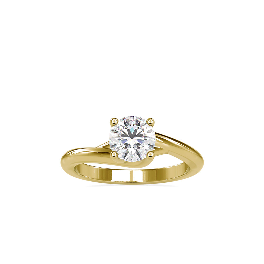 SKU: 0072 (14K) Classic Solitaire Ring With a Modern Twist in Rose Gold.