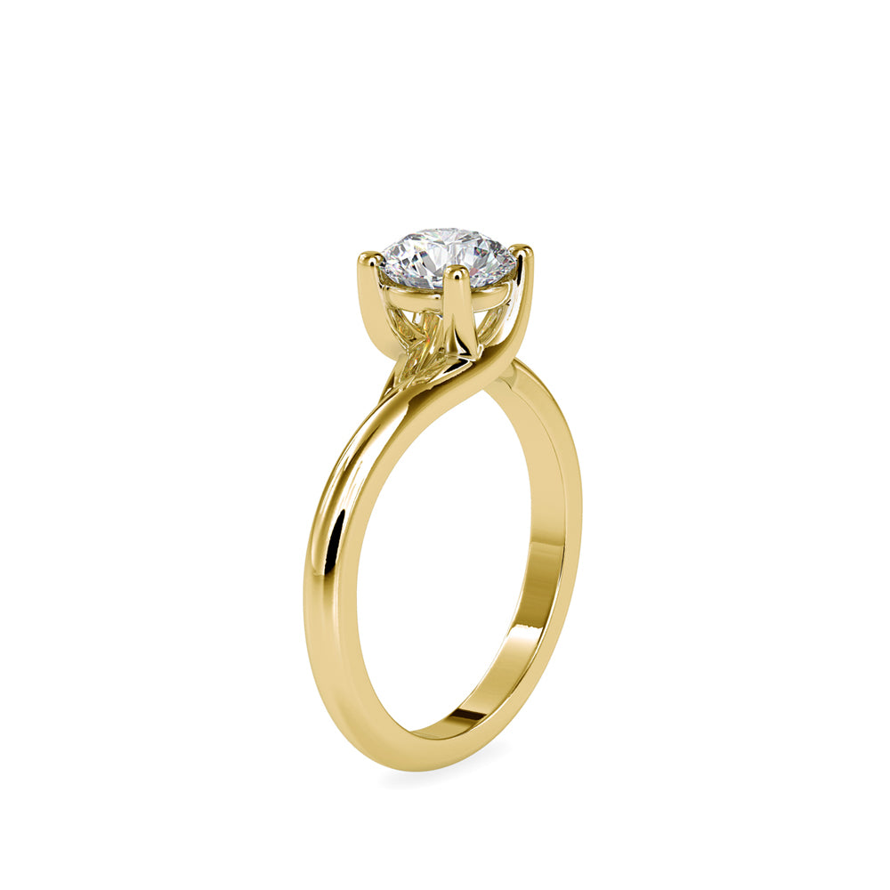 SKU: 0072 (18K) Classic Solitaire Ring With a Modern Twist in Rose Gold.