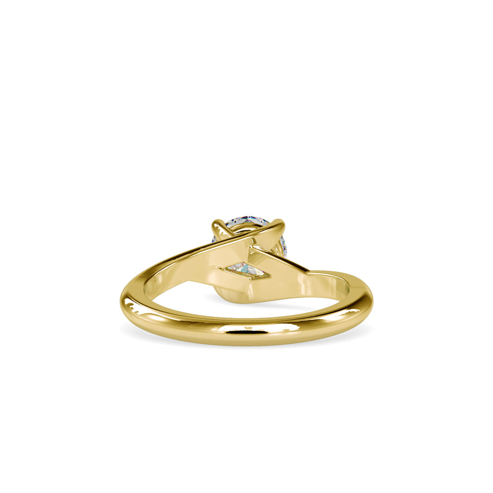 SKU: 0072 (14K) Classic Solitaire Ring With a Modern Twist in Rose Gold.