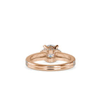SKU: 0073 (22K) Double Pave Solitaire Ring in Rose Gold.