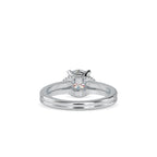 SKU: 0073 (14K) Double Pave Solitaire Ring in Rose Gold.