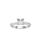 SKU: 0074 (14K) Classic Princess-cut Solitaire Ring Rose Gold.
