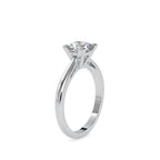 SKU: 0074 (18K) Classic Princess-cut Solitaire Ring Rose Gold.