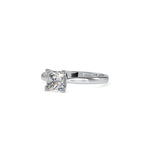 SKU: 0074 (14K) Classic Princess-cut Solitaire Ring Rose Gold.