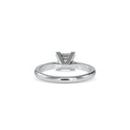 SKU: 0074 (14K) Classic Princess-cut Solitaire Ring Rose Gold.