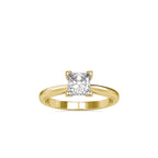 SKU: 0074 (14K) Classic Princess-cut Solitaire Ring Rose Gold.
