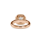 SKU: 0075 (18K) Sparkling Cushion Halo Engagment Ring Rose Gold.