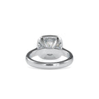 SKU: 0075 (10K) Sparkling Cushion Halo Engagment Ring Rose Gold.