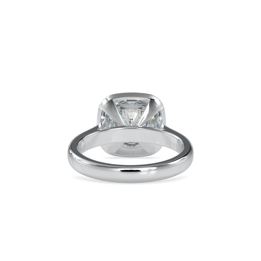 SKU: 0075 (10K) Sparkling Cushion Halo Engagment Ring Rose Gold.