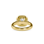 SKU: 0075 (14K) Sparkling Cushion Halo Engagment Ring Rose Gold.