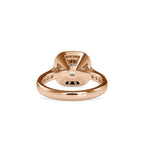 SKU: 0076 (14K) Sparkling Cushion Halo Engagment Ring Rose Gold.