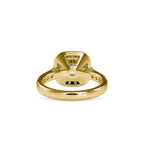 SKU: 0076 (18K) Sparkling Cushion Halo Engagment Ring Rose Gold.
