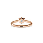 SKU: 0078 (18K) Modern Round-cut Solitaire with 6 Prongs in Rose Gold.
