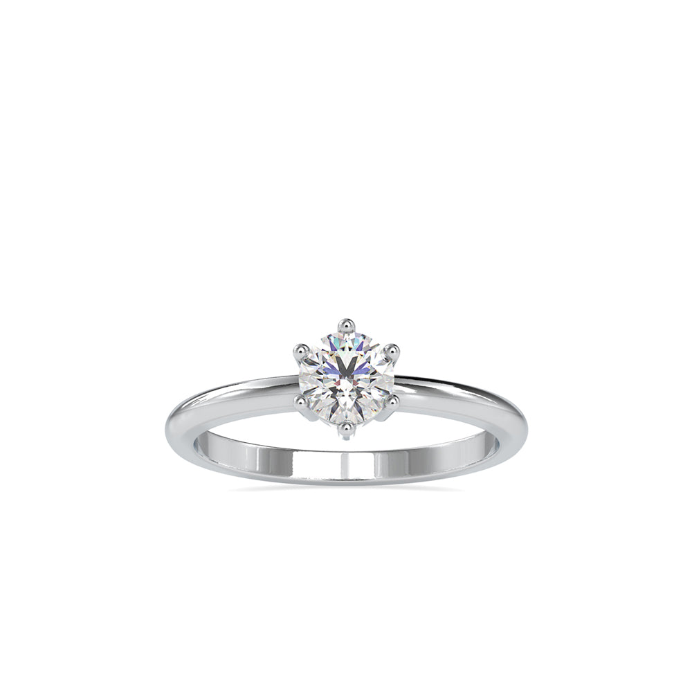 SKU: 0078 (22K) Modern Round-cut Solitaire with 6 Prongs in Rose Gold.