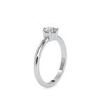 SKU: 0078 (14K) Modern Round-cut Solitaire with 6 Prongs in Rose Gold.
