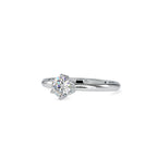 SKU: 0078 (10K) Modern Round-cut Solitaire with 6 Prongs in Rose Gold.