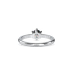 SKU: 0078 (14K) Modern Round-cut Solitaire with 6 Prongs in Rose Gold.