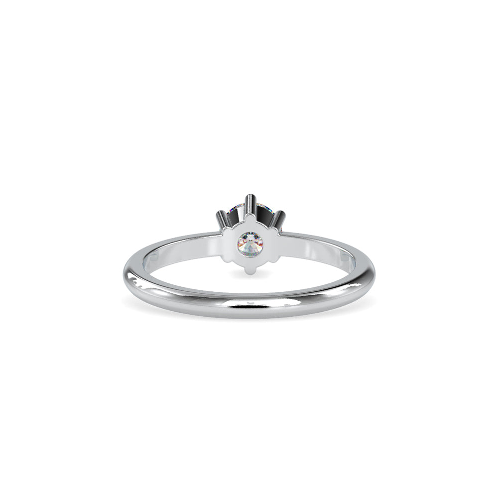 SKU: 0078 (18K) Modern Round-cut Solitaire with 6 Prongs in Rose Gold.