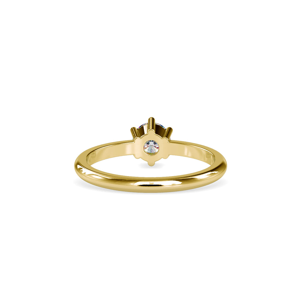 SKU: 0078 (22K) Modern Round-cut Solitaire with 6 Prongs in Rose Gold.