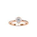 SKU: 0079 (22K) Modern Round-cut Solitaire Engagmrnt Ring in Rose Gold.