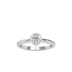 SKU: 0079 (10K) Modern Round-cut Solitaire Engagmrnt Ring in Rose Gold.