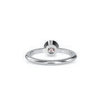 SKU: 0079 (14K) Modern Round-cut Solitaire Engagmrnt Ring in Rose Gold.