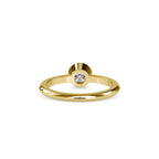 SKU: 0079 (18K) Modern Round-cut Solitaire Engagmrnt Ring in Rose Gold.