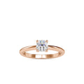 SKU: 0080 (14K) Classic four-Prong Solitaire Engagment Ring in Rose Gold.