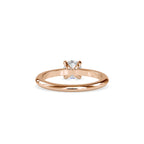 SKU: 0080 (10K) Classic four-Prong Solitaire Engagment Ring in Rose Gold.