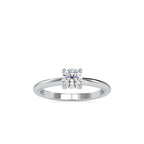 SKU: 0080 (14K) Classic four-Prong Solitaire Engagment Ring in Rose Gold.