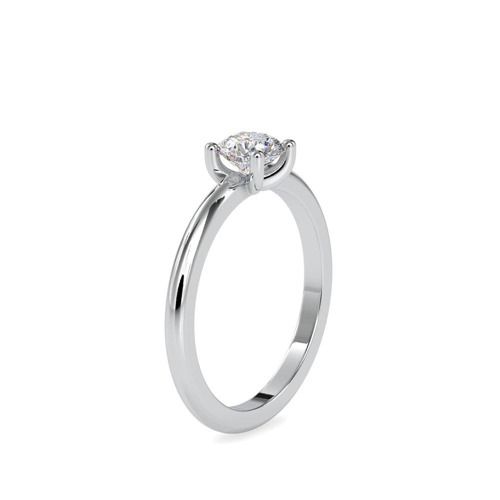SKU: 0080 (18K) Classic four-Prong Solitaire Engagment Ring in Rose Gold.
