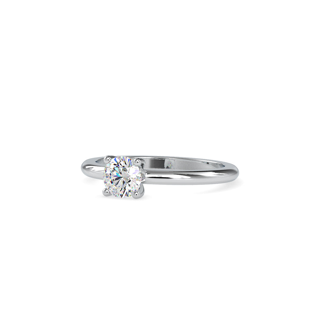 SKU: 0080 (18K) Classic four-Prong Solitaire Engagment Ring in Rose Gold.