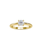 SKU: 0080 (10K) Classic four-Prong Solitaire Engagment Ring in Rose Gold.