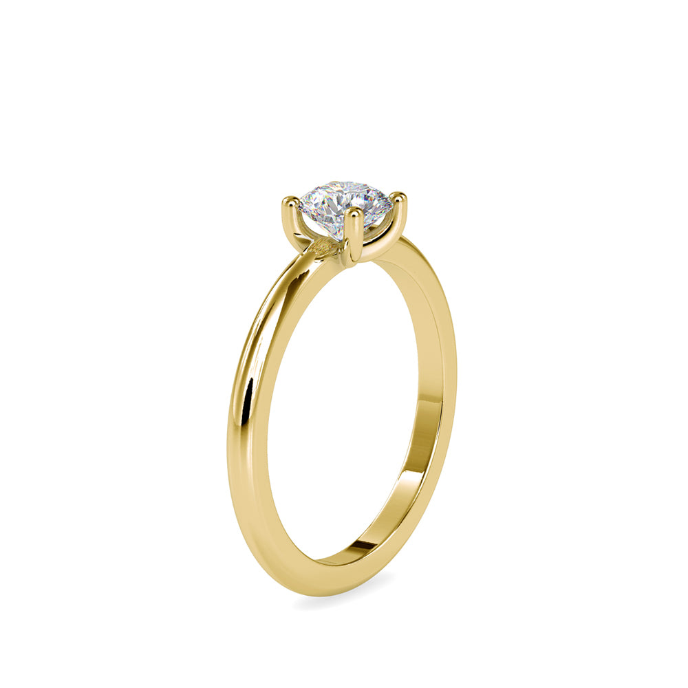 SKU: 0080 (18K) Classic four-Prong Solitaire Engagment Ring in Rose Gold.
