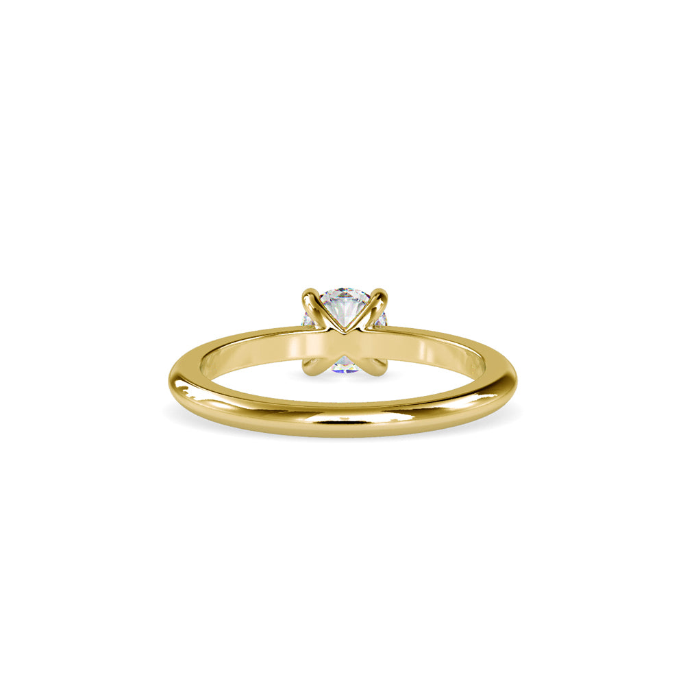 SKU: 0080 (10K) Classic four-Prong Solitaire Engagment Ring in Rose Gold.