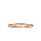 SKU: 0081 (18K) Dainty Diamond Wedding Band in Rose Gold.
