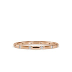 SKU: 0081 (22K) Dainty Diamond Wedding Band in Rose Gold.