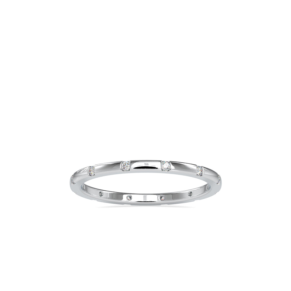 SKU: 0081 (22K) Dainty Diamond Wedding Band in Rose Gold.