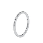SKU: 0081 (18K) Dainty Diamond Wedding Band in Rose Gold.