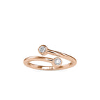 SKU: 0082 (18K) Open Wrap Diamond Ring in Rose Gold.