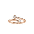 SKU: 0082 (22K) Open Wrap Diamond Ring in Rose Gold.