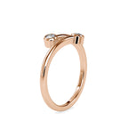 SKU: 0082 (18K) Open Wrap Diamond Ring in Rose Gold.