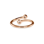 SKU: 0082 (14K) Open Wrap Diamond Ring in Rose Gold.