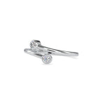 SKU: 0082 (14K) Open Wrap Diamond Ring in Rose Gold.